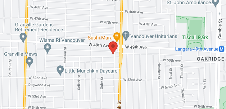 map of 1033 W 50TH AVENUE